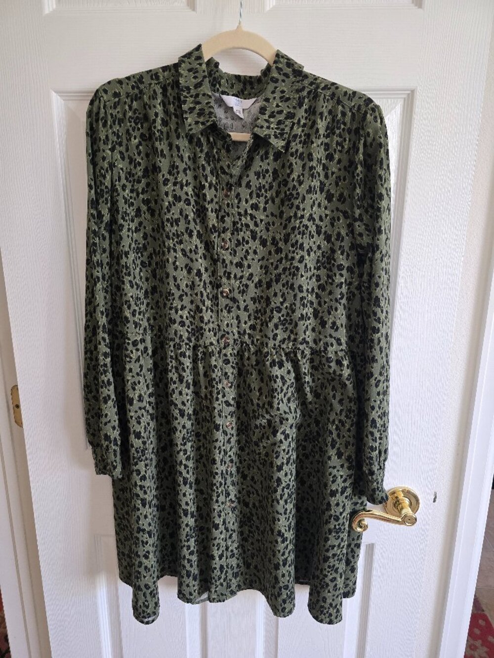 Time and Tru Army Green Pattern Dress XXL  Size 20